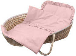 NiKiD's Infantilo NiKiDs babakocsi, babaöböl ágynemű szett fodorral - pamut - pink