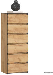 AKORD AKORD CLP CL6 Komód Laminált Craft Tölgy 6 Fiókos (AKO-KOMMCL6CRAPK)