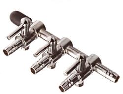  AQUANOVA Adaptor pentru furtun 4/6mm - cu robinet de scurgere, cu trei ieșiri