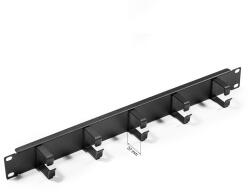 KELine RAB-VP-X01-A2 19" 1U 37mm fém gyűrűs fekete kábelrendező panel (RAB-VP-X01-A2) - prodots