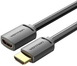Vention HDMI/M -> HDMI/F (4K, HD, PVC, fekete), 1m, kábel (AHCBF)