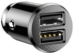 Baseus INCARCATOR auto Baseus Grain, 2 x USB Output 5V/3.1A, 15W total ambele porturi, pt. bricheta auto, negru "CCALL-ML01" (timbru verde 0.18 lei) - 6953156276512 (L1-CCALL-ML01)