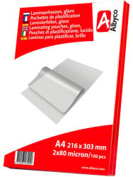 Albyco Lamináló Fólia A4 216x303 mm 100 db 2x80 (160) m Laminálózacskó