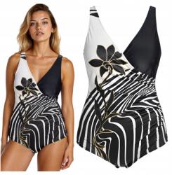 Ercole Jelmez Női Fürdőruha Egyrészes Karcsúsító Plus Size 50 (Strój kąpielowy jednoczęściowy damski E913a50)