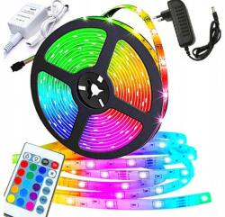 FORTRADE Led Szalag Smd 5m 3528 Tápegység Vezérlő (WODOODPORNA TAŚMA LED KOLOROWA RGB Z PILOTEM)