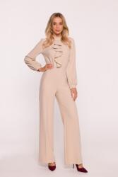 Stylove Női Overál Elegáns Klasszikus Békás Bézs 44 XXL (S420 BEŻ XXL)