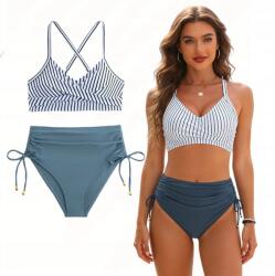  Kétrészes fürdőruha, magas derekú bikini, M8 push-up, L méret (yong)