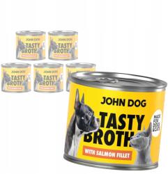 JOHN DOG Tasty Broth 6x140g Leves Kutyáknak és Macskáknak Lazacfilével