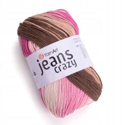 YARNART Jeans Crazy Fonal 50g/160m pamut akril melange színes c. 8219 (JEANS CRAZY 8219)
