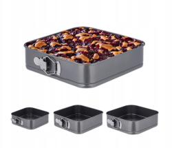 Relaxdays Négyzet alakú sütőformák non-stick bevonattal - 4 db-os szett (10039626)