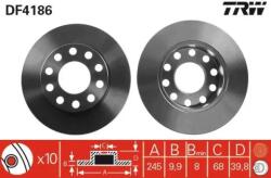 TRW Féktárcsa tömör Ø245mm DF4186