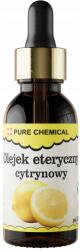 Pure Chemical Citrom Illóolaj Friss Citrom Természetes Adalékanyagok Nélkül 30ml Stressz (OLEJEK CYTRYNOWY NATURALNY 30 ml)