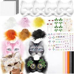 Goaduoynt Arcmaszk macskáknak Therian Halloween macska maszk festés Diy (6979905256055)