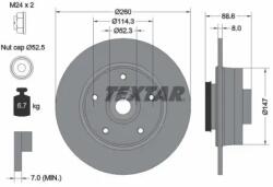 TEXTAR Féktárcsa tömör Ø260mm 92291003