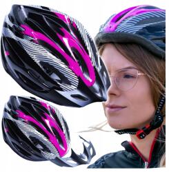 Ercole Női Kerékpáros Sisak Országúti Mtb Kerékpárhoz, Állítható, Rózsaszín, Napellenzővel (Kask rowerowy damski lekki regulowany R15-DP)