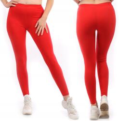 LAEMI Női hosszú leggings Lengyel Lábszármelegítő Pamut Piros L 40 (461-L-CZERWONY)