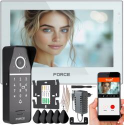 Force Videó Kaputelefon Force Prima Gt+ 7" Fehér Full Hd Tuya WiFi Kulcstartó Olvasó (MT-7"W-T-4W +GS-1080p-RK-4W)