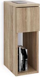 ComfortCove Keskeny Éjjeliszekrény Fiókkal És Polccal, méretek: 20 x30 x55 cm Könnyű Összeszerelés (SN 002 TORRO)