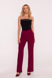 Stylove Elegáns Női Hosszú Öltönynadrág Bordó 36-OS (S418 BORDO S)