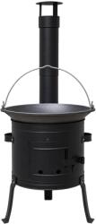 Master Gustav Ceaun din fonta natur Master Gustav 15 L + Soba pe lemne O36 cm cu horn (MGA92703) Ceaun