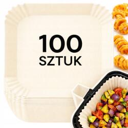  Utántöltő Sütőpapír Olajsütő Air Fryera Barna Papír 100 Db (Wkłady tacki do pieczenia 100szt)
