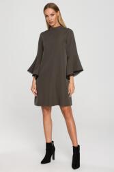 MOE Ruha Elegáns Női Trapéz Esküvő Dekoratív Ujjak Khaki 44 XXL (M698 KHAKI XXL)