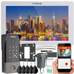 Force Videó Kaputelefon Force Zen Pro 7" Fehér Full Hd Tuya WiFi Kulcstartó Olvasó (MT-7"W-T-2W +GS-1080p-RK-2W)