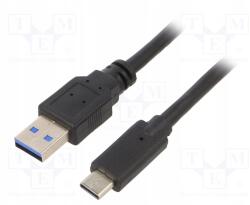 Gembird Kábel; Cablexpert; Usb 3.0; Usb A dugó, USB C dugó; aranyozott; 0, 1m (CCP-USB3-AMCM-0.1M)