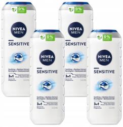 Nivea Sensitive Bőrnyugtató férfi tusfürdő szett 4x500ml (4x 81084 płyn dla mężczyzn)