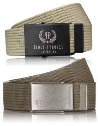 Paolo Peruzzi 2 db-os öv férfi khaki pánt szett 125 cm-es önzáró csattal (ZUP-163-125)