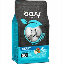 Oasy Dog Grain Free száraz kutyatáp felnőtt közepes/nagy testű halaknak 2, 5 kg