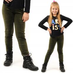 LAEMI Lány leggings Velúr Elasztikus Nadrág Lábszárvédő Velúr Khaki 110 (605-110-KHAKI)