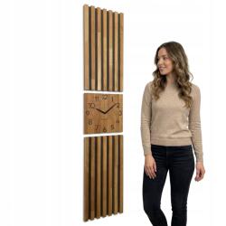 FLEXISTYLE Tölgyfa panel falióra fa lamellákkal 155x30cmXXL nappaliba csendes (z235-d1-1-x-155x30)
