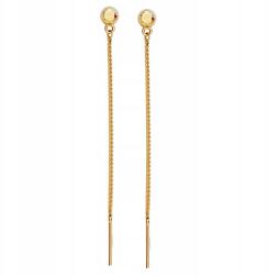 Lovrin Arany fülbevaló 585 áthúzós, 3 mm-es golyóval, fényes, golyós mintával, 1, 23 g (62949910)
