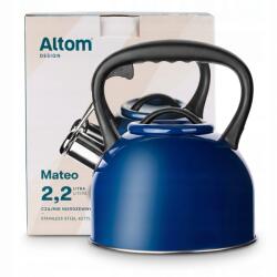 Altom Design Acél vízforraló 2, 2 l indukciós sötétkék gáz síppal Altom Design Mateo (0204001425)