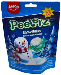 Amos Sweets Peelerz Karácsonyi Snowflakes Hámozható Gyümölcs Ízű Gumicukor 65g