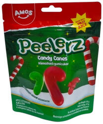 Amos Sweets Peelerz Karácsonyi Candy Canes Hámozható Gyümölcs Ízű Gumicukor 65g