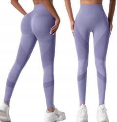 SNM Magas Derekú Sport Leggings Fit Lábszármelegítő Női Leggings Magas Derék M (P318 FIOLET M)