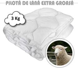 Ralex Pucioasa Pilotă matlasată lână extra groasă 3 kg cu fata bumbac damasc Alb, 160x210 cm (300.280) Lenjerie de pat