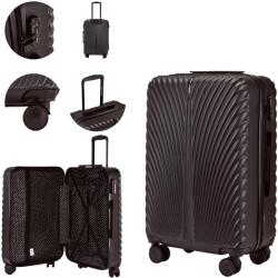 Wings Közepes bőrönd Wings 63L kemény polikarbonát gurulós utazópoggyász 360 (SN121-M-BLACK)