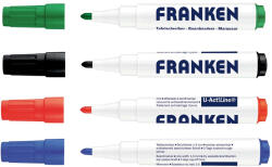 Franken Táblamarker készlet, 1-3mm, kerek, antibakteriális , Z1999 Franken 4 klf. Szín (Z1999) - officefirst