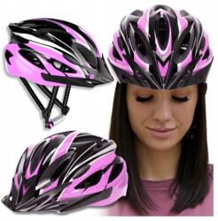 Ercole Női Országúti Kerékpáros Sisak Silddel, Mtb, Állítható, Rózsaszín, Görkorcsolyához (Kask rowerowy damski lekki regulowany R97-DCR)