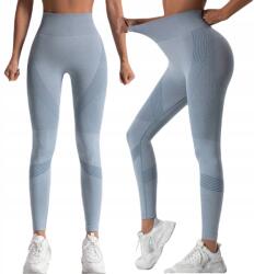 SNM Női Sport Leggings Push Up Leggings Fit Lábszármelegítő Fitness Magas Derék XL (P318 NIEBIESKI XL)