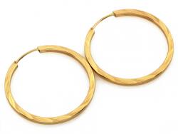 Lovrin Arany fülbevaló 585 14kt elegáns csillogó kerek 25mm 1.47g alkalmi