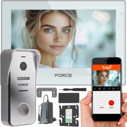 Force Video Kaputelefon Force Prima Gt 7" Fehér Full Hd Kapu WiFI Tuya (MT-7"W-T-4W +GS-1080p-4W)