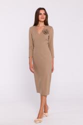 Stylove Ruha Elegáns Női Ceruza Virággal Bézs 40 L (S372 BEŻOWY L)