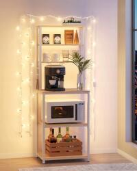 Songmics Konyhai polc 6 polccal 60 x 167 x 40 cm bükkfa (KKS024W09)