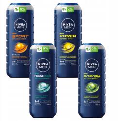 Nivea 3az1ben Férfi tusfürdő Test+haj szett 500ml x4 (zapas dla mężczyzn płyn żeli do kąpieli)