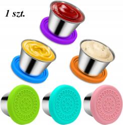  1x Szósz-, mártás-, snack-, fűszertartó Rozsdamentes Acél Szilikon 70ml (9900251)