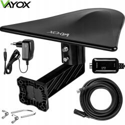 Vayox DVB-T2 Antenna Földi Tv-hez Irányított Aktív Erősítő 100km 4K Vayox (VA0023)